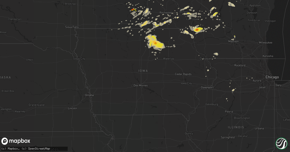 Hail map in Iowa on September 21, 2016