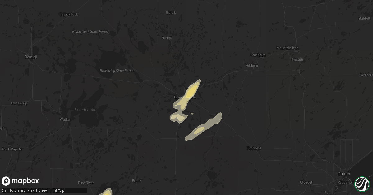 Hail map in Grand Rapids, MN on September 21, 2017