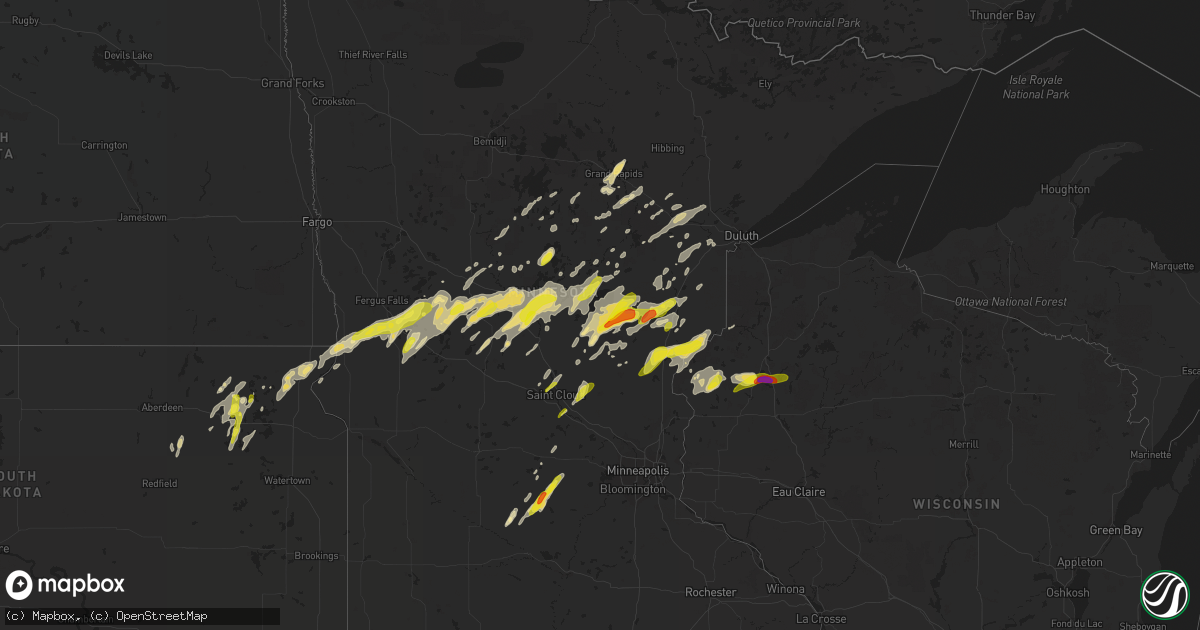 Hail map in Minnesota on September 21, 2017