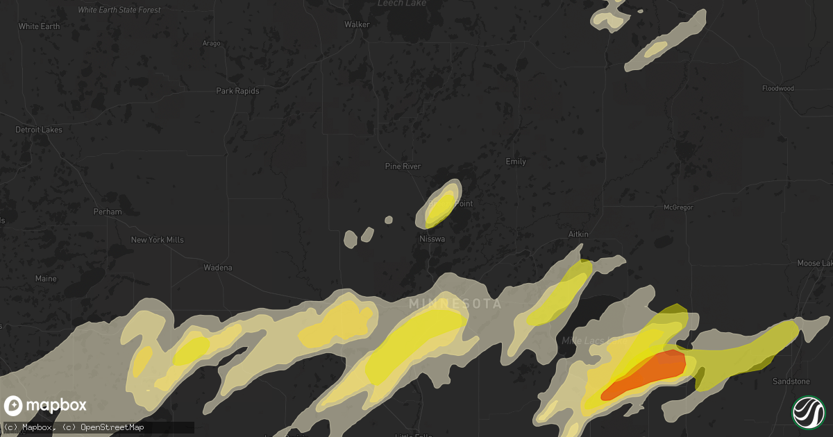 Hail map in Pequot Lakes, MN on September 21, 2017