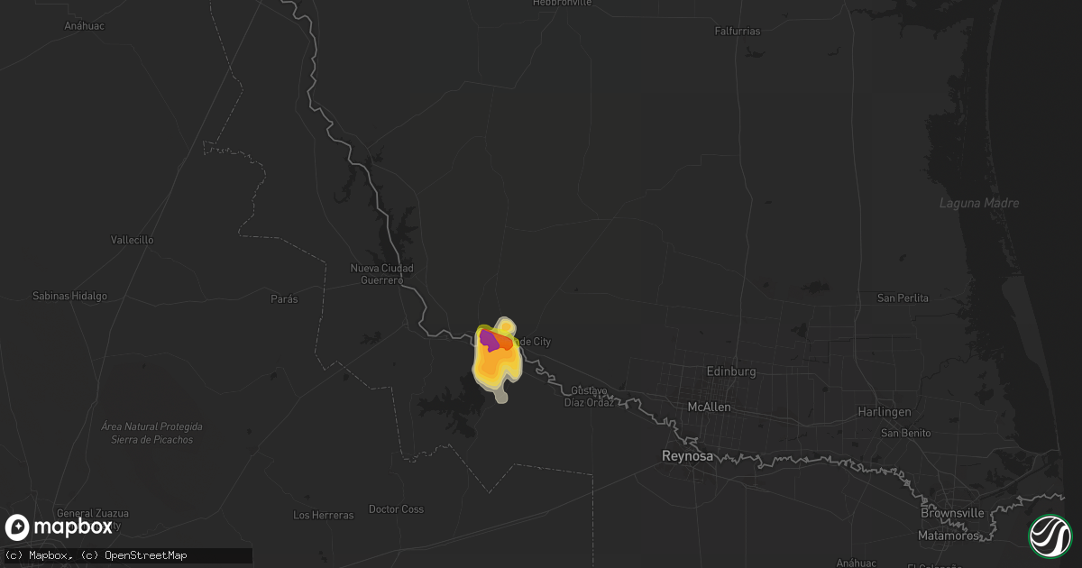 Hail map in Rio Grande City, TX on September 21, 2017