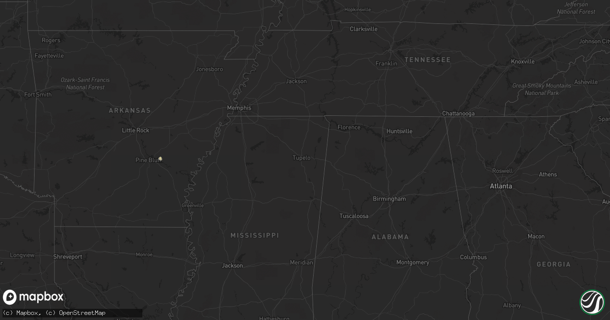 Hail map on September 21, 2018
