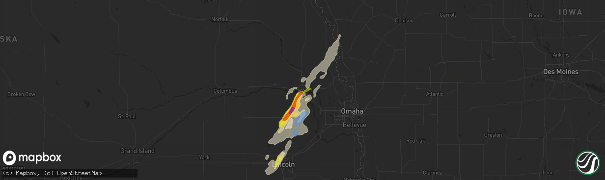 Hail map in Fremont, NE on September 21, 2019