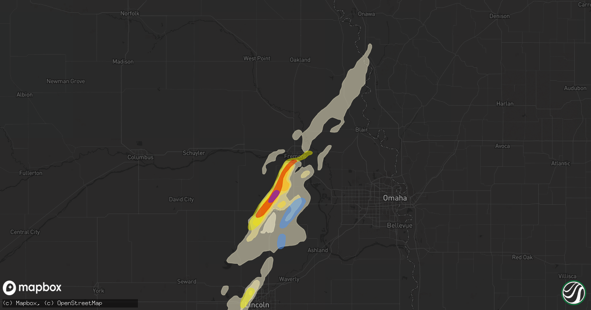 Hail map in Fremont, NE on September 21, 2019