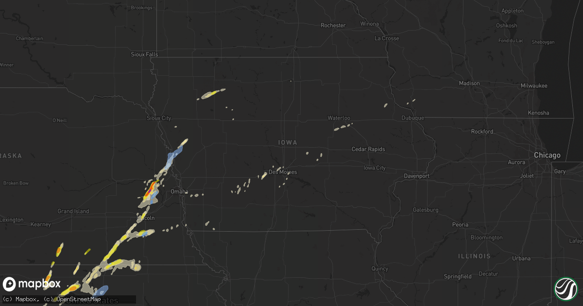 Hail map in Iowa on September 21, 2019