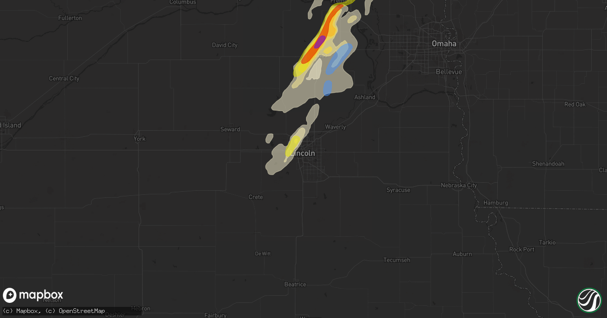 Hail map in Lincoln, NE on September 21, 2019