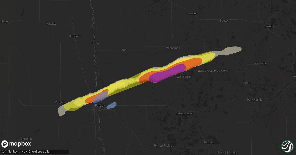 Hail map in Ulen, MN on September 21, 2019