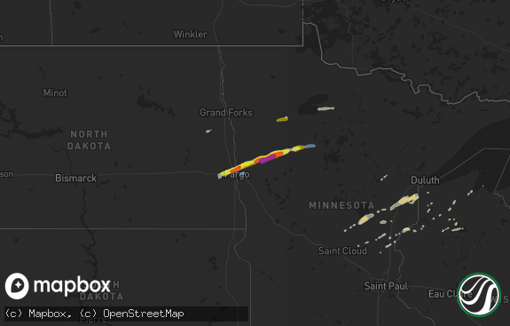 Hail map preview on 09-21-2019