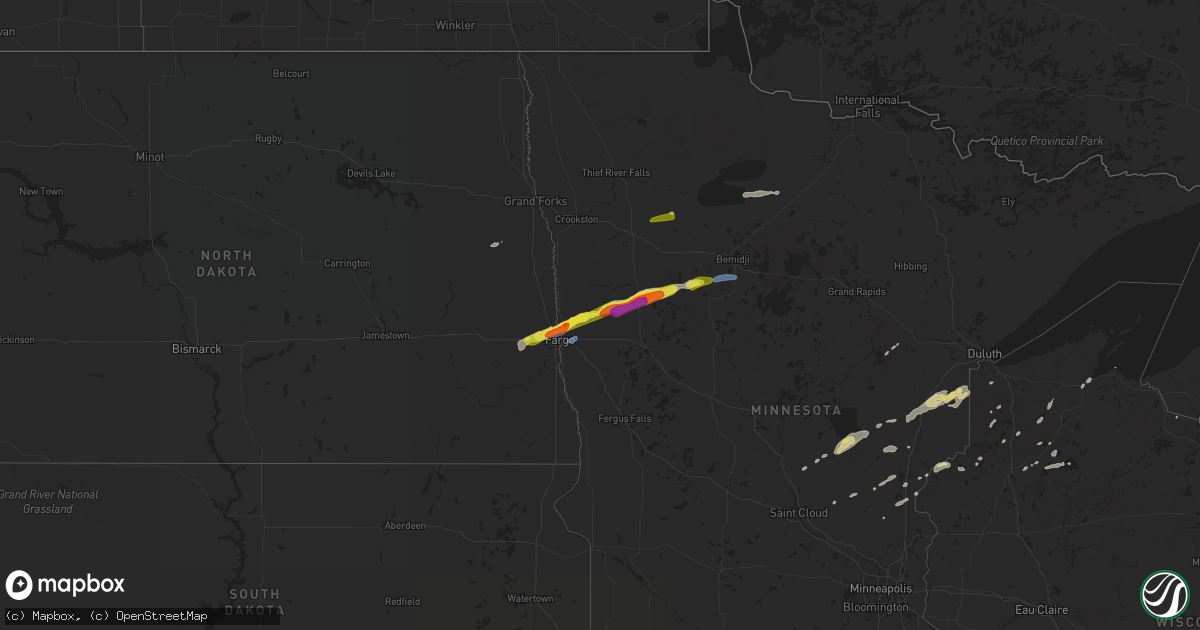 Hail map on September 21, 2019