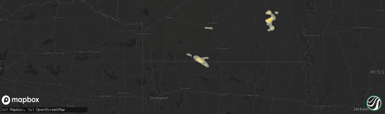 Hail map in Emerson, AR on September 21, 2021