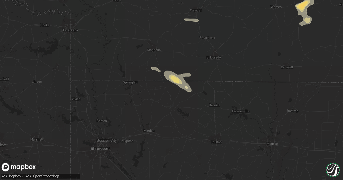 Hail map in Haynesville, LA on September 21, 2021