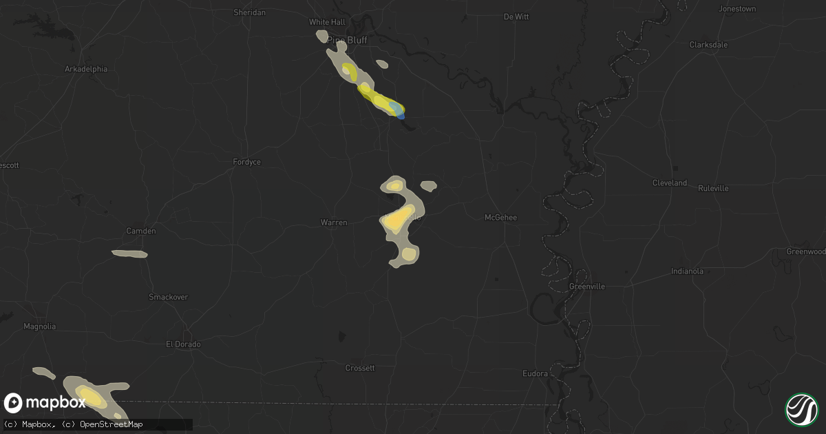 Hail map in Monticello, AR on September 21, 2021