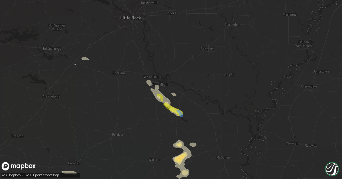 Hail map in Pine Bluff, AR on September 21, 2021