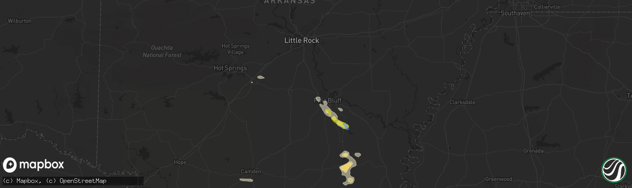 Hail map in White Hall, AR on September 21, 2021