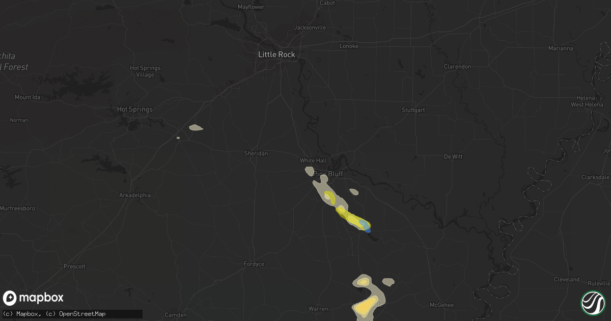 Hail map in White Hall, AR on September 21, 2021