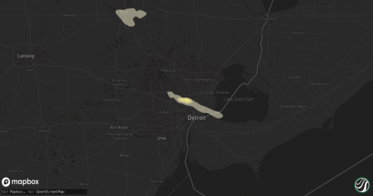 Hail map in Ferndale, MI on September 21, 2022