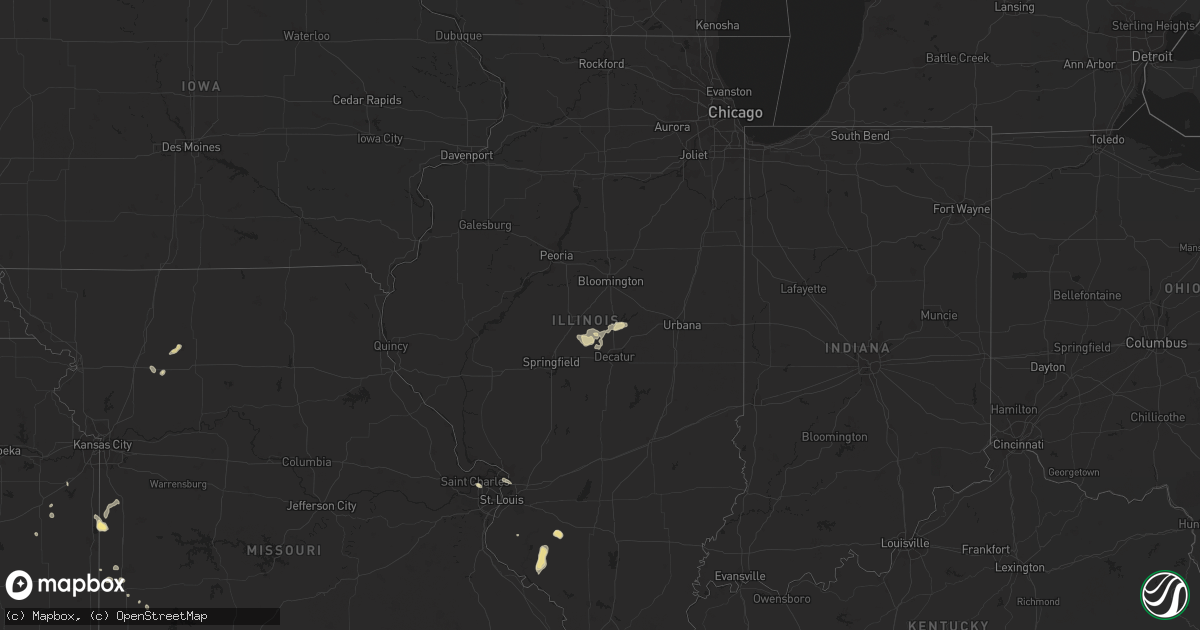 Hail map in Illinois on September 21, 2023