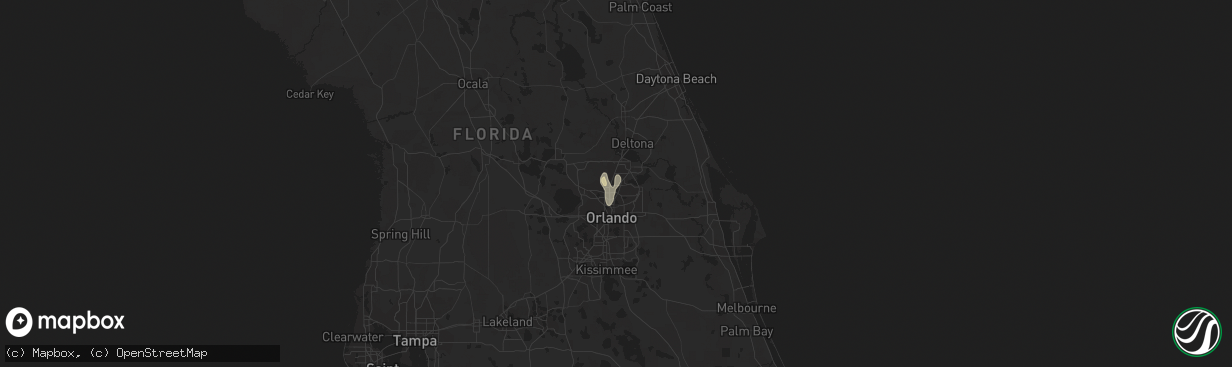 Hail map in Longwood, FL on September 21, 2023