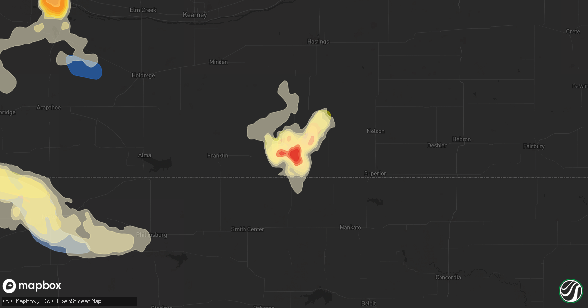 Hail map in Red Cloud, NE on September 21, 2023