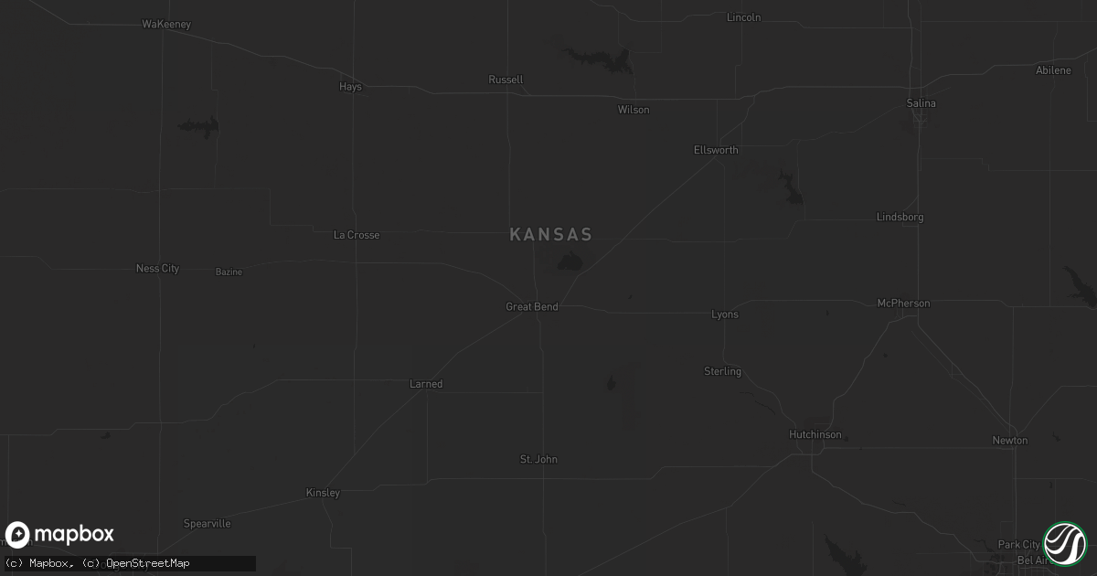 Hail map in Winner, SD on September 21, 2023