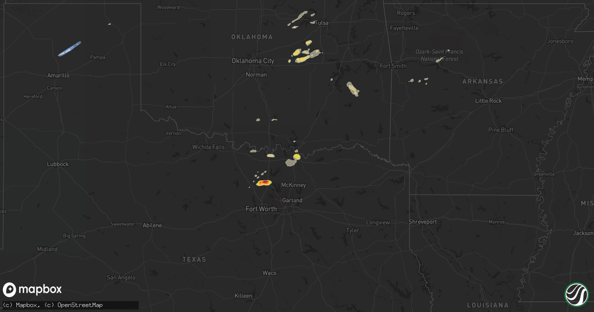 Hail map on September 21, 2023
