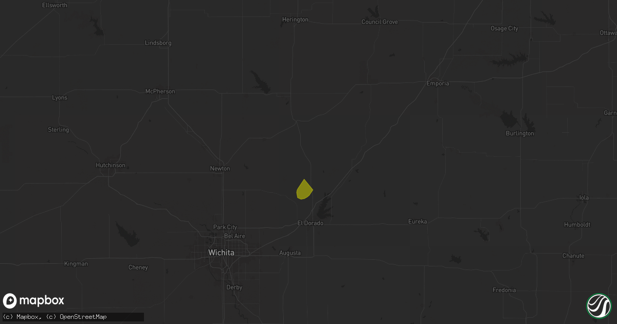 Hail map in Burns, KS on September 21, 2024