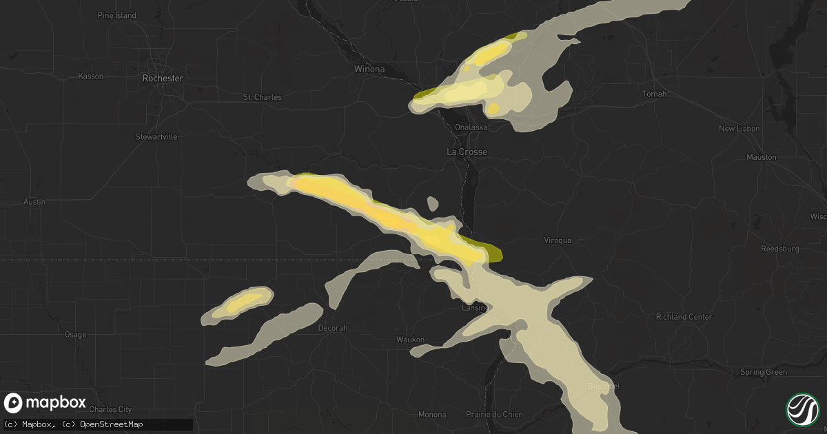 Hail map in Caledonia, MN on September 21, 2024