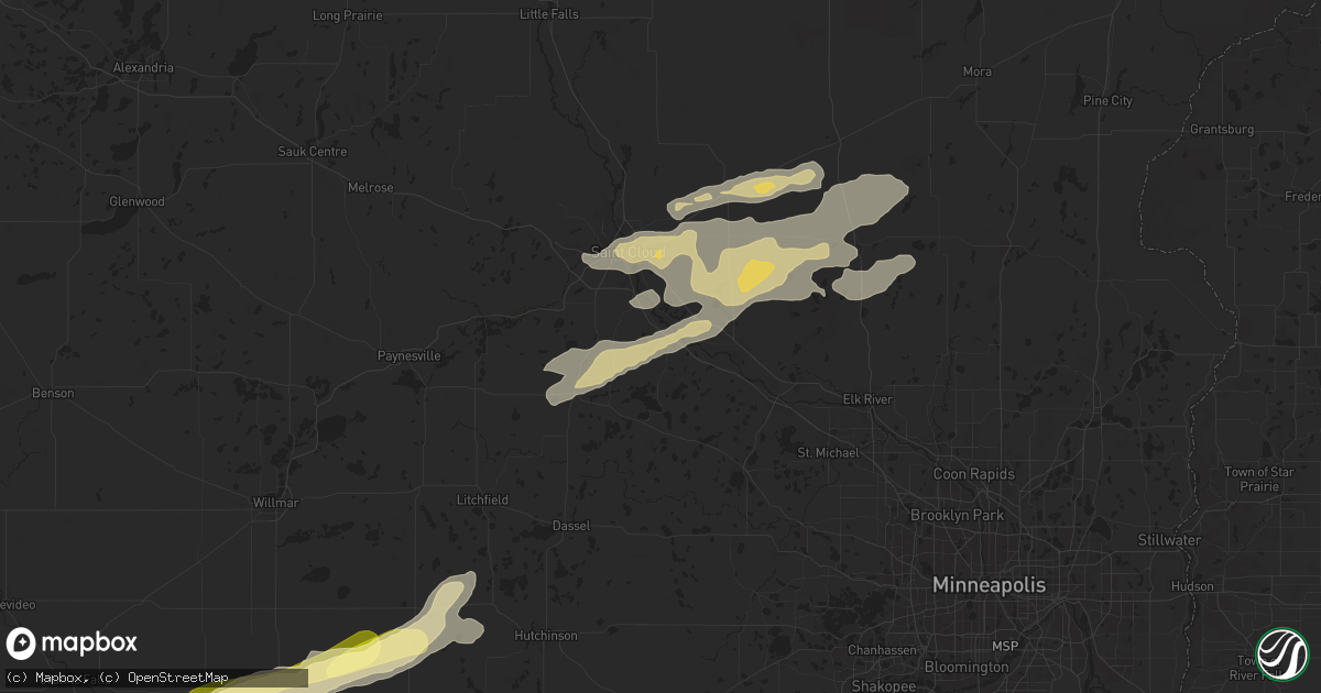 Hail map in Clearwater, MN on September 21, 2024