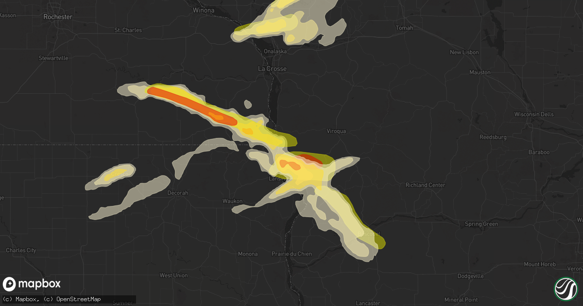 Hail map in De Soto, WI on September 21, 2024