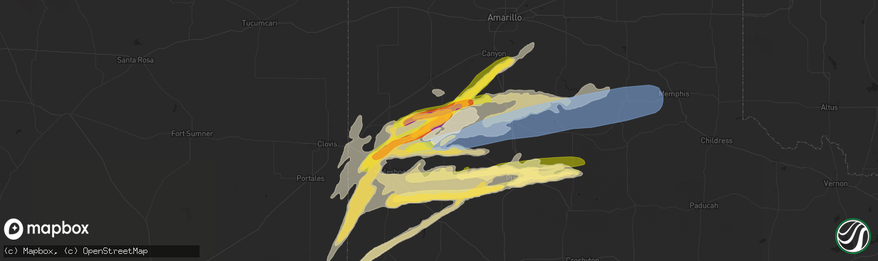 Hail map in Dimmitt, TX on September 21, 2024