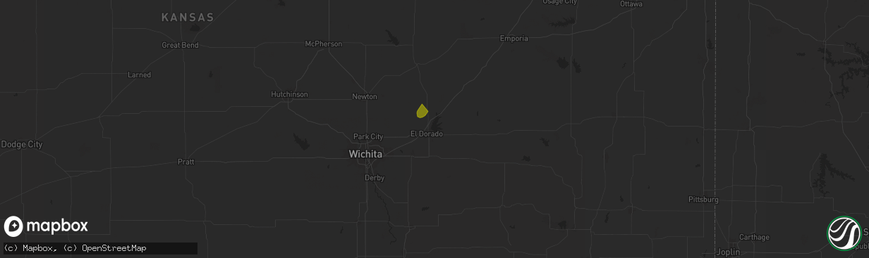 Hail map in El Dorado, KS on September 21, 2024