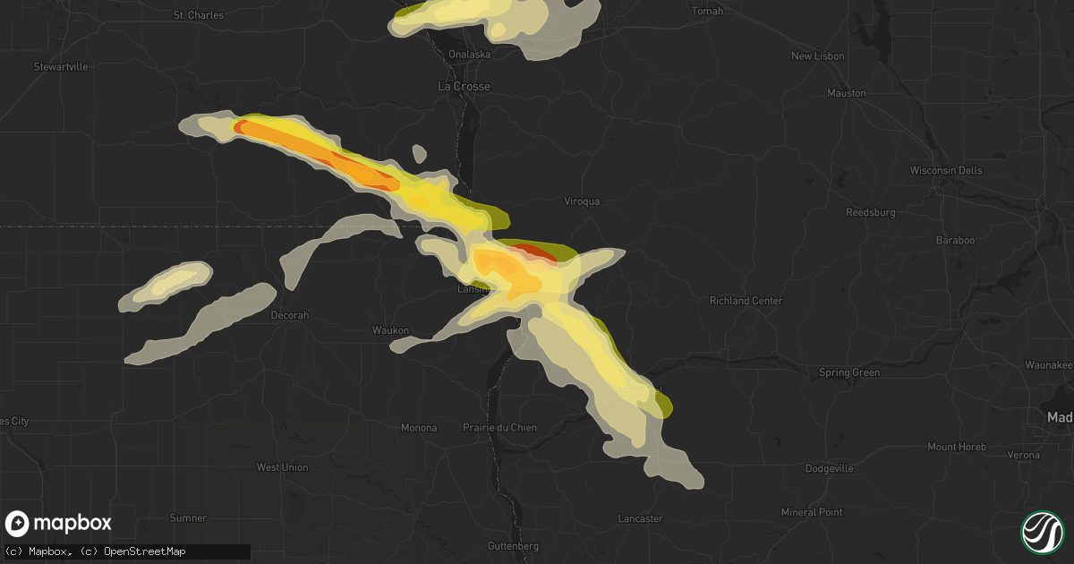Hail map in Ferryville, WI on September 21, 2024