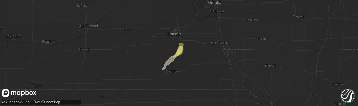 Hail map in Firth, NE on September 21, 2024