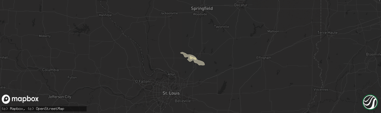 Hail map in Gillespie, IL on September 21, 2024