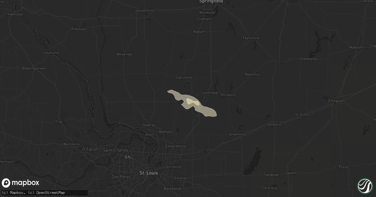 Hail map in Gillespie, IL on September 21, 2024