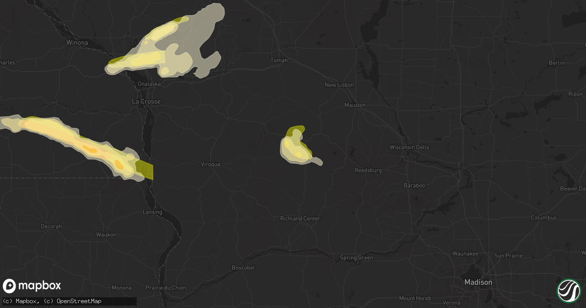 Hail map in Hillsboro, WI on September 21, 2024