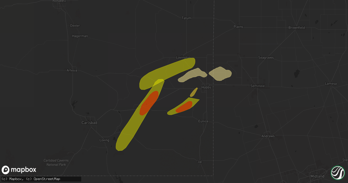 Hail map in Hobbs, NM on September 21, 2024