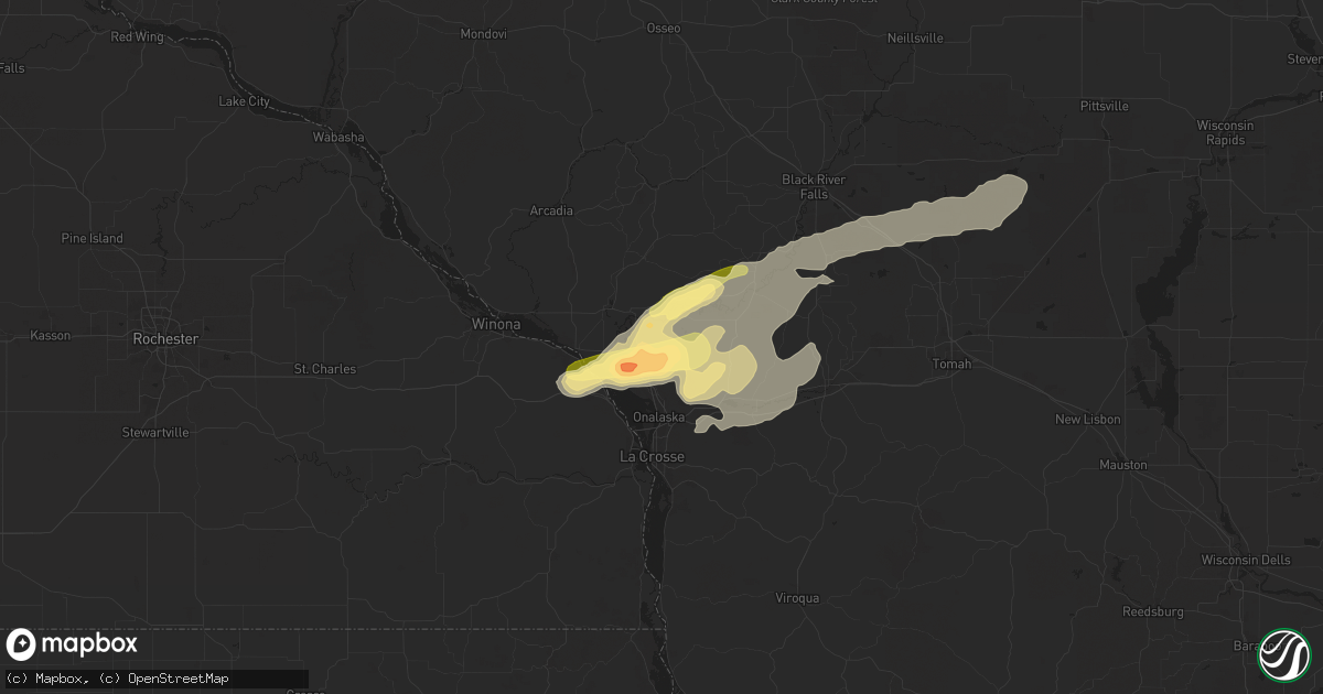 Hail map in Holmen, WI on September 21, 2024
