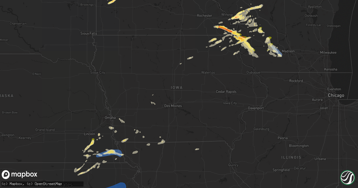 Hail map in Iowa on September 21, 2024