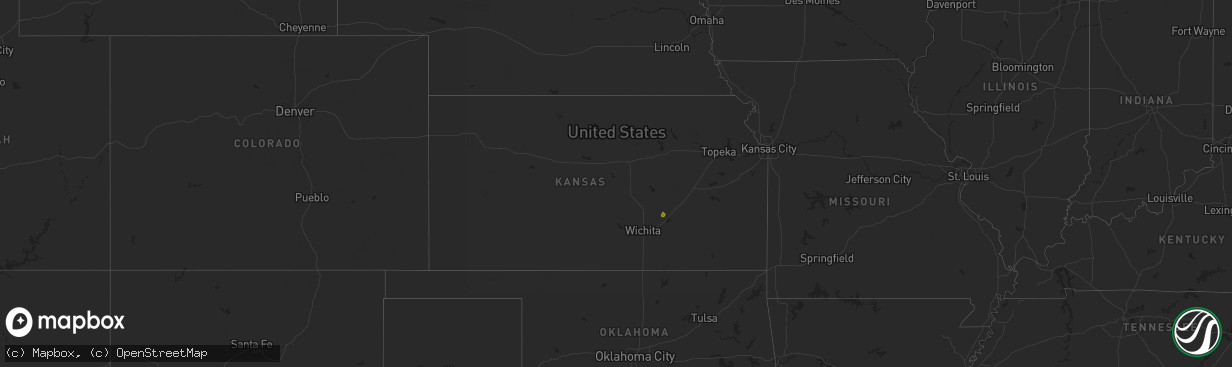 Hail map in Kansas on September 21, 2024