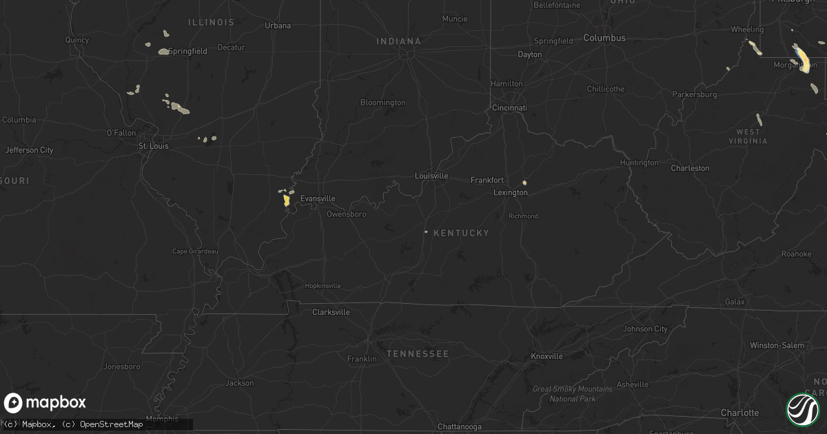 Hail map in Kentucky on September 21, 2024