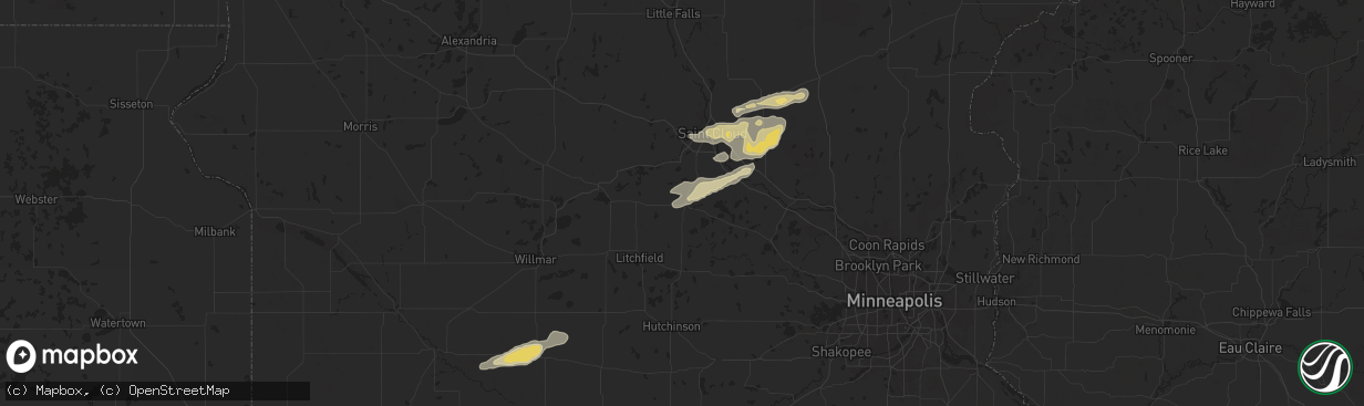 Hail map in Kimball, MN on September 21, 2024