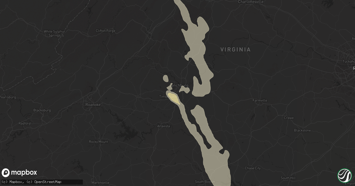 Hail map in Lynchburg, VA on September 21, 2024
