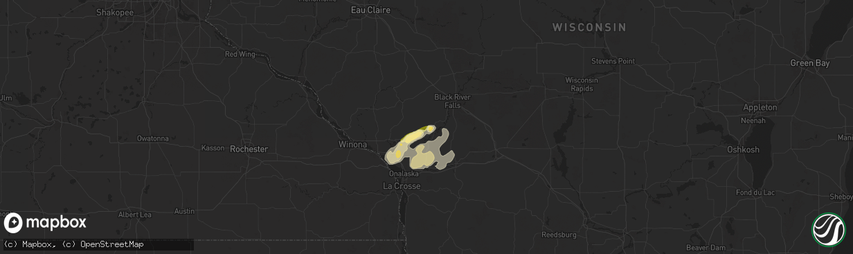 Hail map in Melrose, WI on September 21, 2024