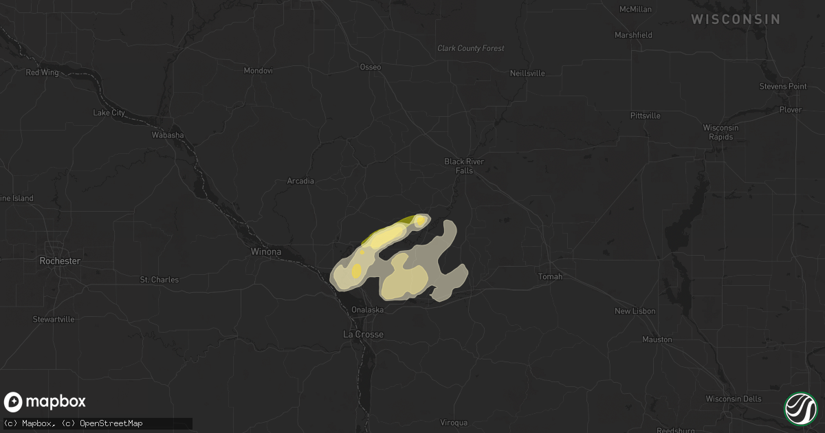 Hail map in Melrose, WI on September 21, 2024