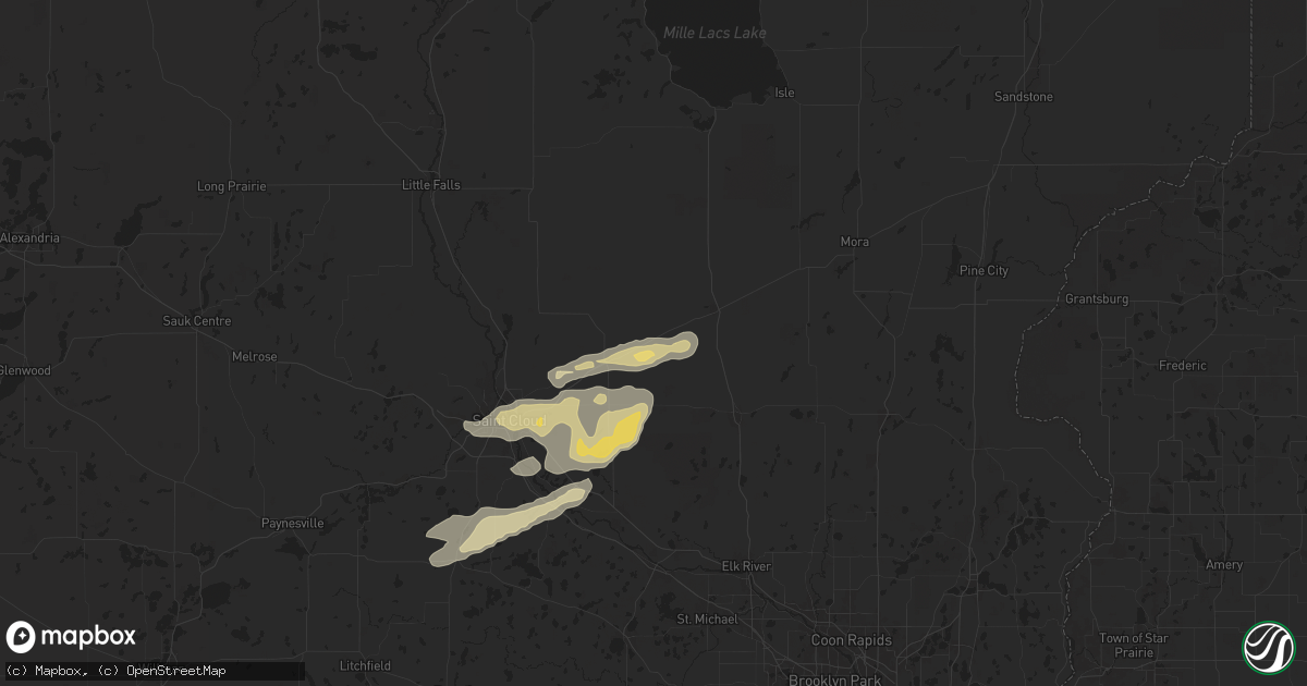 Hail map in Oak Park, MN on September 21, 2024