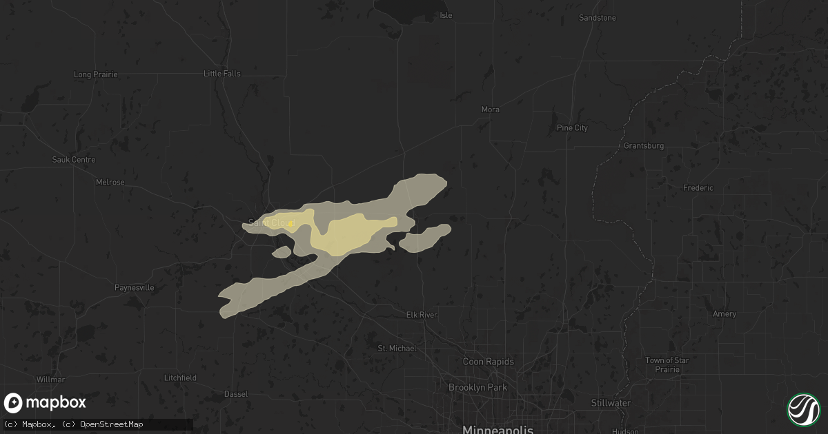Hail map in Princeton, MN on September 21, 2024