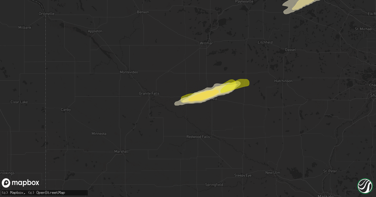 Hail map in Renville, MN on September 21, 2024