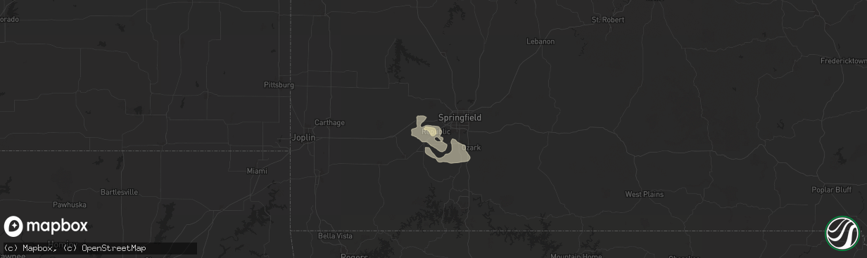 Hail map in Republic, MO on September 21, 2024