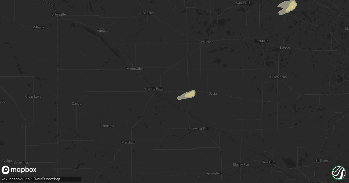 Hail map in Sacred Heart, MN on September 21, 2024